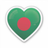 Liebe Bangladesch Aufkleber (Vorderseite)