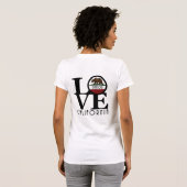 LIEBE Bangor California (Back Print) T-Shirt (Schwarz voll)