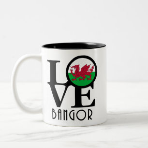 LIEBE Bangor, Gwynedd - Wales 11oz Zweifarbige Tasse