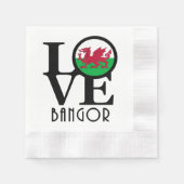 LIEBE Bangor Wales Serviette (Vorderseite)