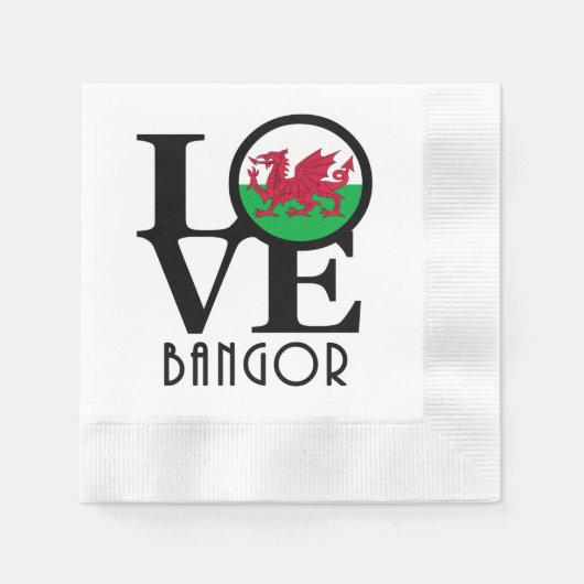 LIEBE Bangor Wales Serviette (Vorderseite)