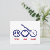 Liebe Banjo Postkarte (Stehend Vorderseite)