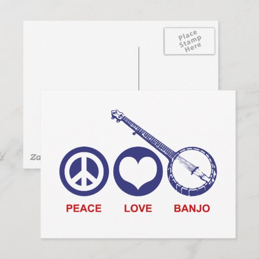 Liebe Banjo Postkarte (Vorne/Hinten)