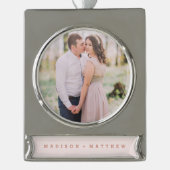 Liebe Banner-Ornament Silber (Vorderseite)