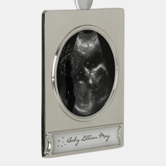 Liebe Banner-Ornament Silber (Rechts)