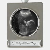 Liebe Banner-Ornament Silber (Vorderseite)