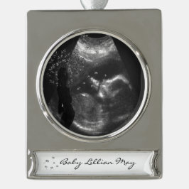 Liebe Banner-Ornament Silber