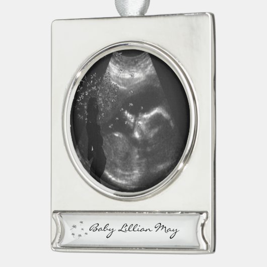 Liebe Banner-Ornament Silber (Links)