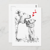 Liebe, Bär, Kinderzimmer, Kind, Tier Postkarte (Vorne/Hinten)