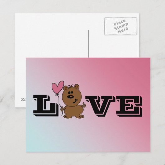 Liebe-Bär Postkarte (Vorne/Hinten)