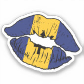 Liebe Barbados Barbadian Lipstick Aufkleber (Vorderseite)