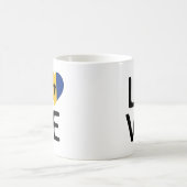 Liebe - Barbados-Flagge Kaffeetasse (Mittel)
