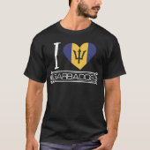 Liebe Barbados Flaggenland T-Shirt (Vorderseite)