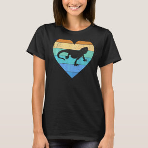 Liebe Bartagame Sonnenuntergang Vintage Echse Rept T-Shirt