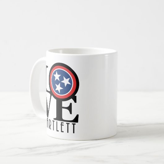 LIEBE Bartlett Tennessee 11ozMug Kaffeetasse (Vorderseite Links)