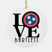 LIEBE Bartlett Tennessee Keramik Ornament (Vorne)