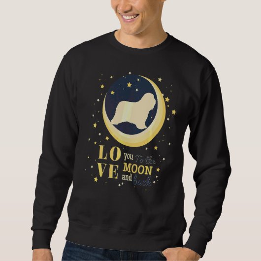 Liebe Bartollie auf dem Mond Sweatshirt (Vorderseite)