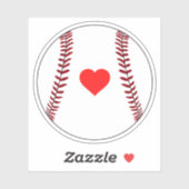 Liebe-Baseball Aufkleber (Blatt)