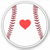 Liebe-Baseball Aufkleber (Vorderseite)
