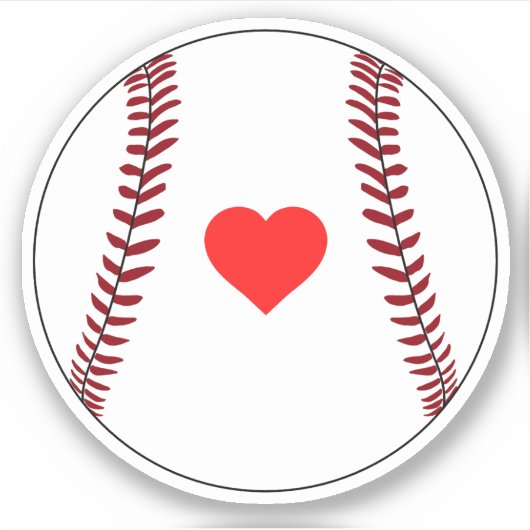 Liebe-Baseball Aufkleber (Vorderseite)