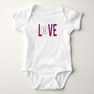 Liebe Baseball Baby Strampler