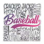 - Liebe Baseball - Baseball - Aufkleber (Vorderseite)