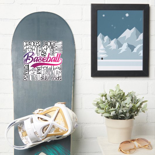 - Liebe Baseball - Baseball - Aufkleber (Snowboard)