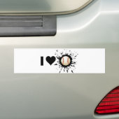 Liebe-Baseball des Sprengstoff-I Autoaufkleber (Auf Auto)