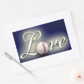 Liebe Baseball-Foto-Aufkleber Rechteckiger Aufkleber (Umschlag)