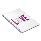 Liebe Baseball Foto Notebook Notizblock (Rechte Seite)