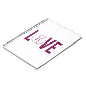 Liebe Baseball Foto Notebook Notizblock (Linke Seite)