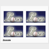 Liebe Baseball Foto Sticker (Blatt)
