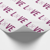 Liebe Baseball Glänzendes Geschenkpapier (Ecke)