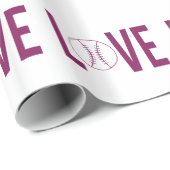 Liebe Baseball Glossar Geschenkpapier (Rolleneckpunkt)