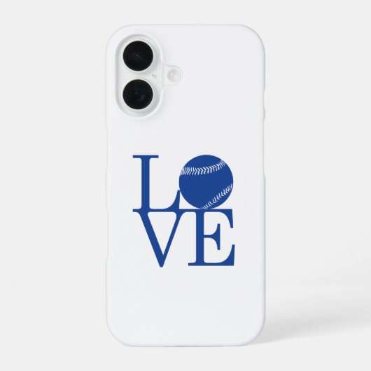 Liebe Baseball iPhone 16 Hülle (Rückseite)