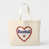 Liebe Baseball Jumbo Stoffbeutel (Vorne)