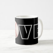 Liebe-Baseball-Kaffee-Tasse Kaffeetasse (VorderseiteRechts)