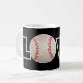 Liebe-Baseball-Kaffee-Tasse Kaffeetasse (Vorderseite Links)
