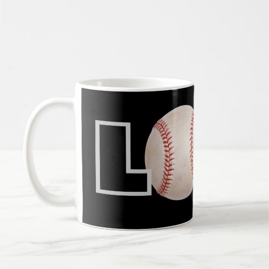Liebe-Baseball-Kaffee-Tasse Kaffeetasse (Links)