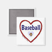 Liebe Baseball Magnet (Vorderseite/Rückseite)