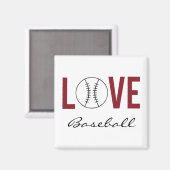 Liebe Baseball Magnet (Vorderseite/Rückseite)