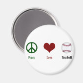 Liebe Baseball Magnet (Vorderseite/Rückseite)