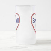 Liebe Baseball Mattglas Bierglas (Mittel)