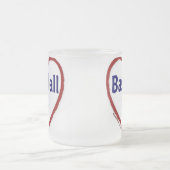 Liebe Baseball Mattglastasse (Mittel)