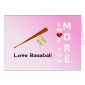 Liebe Baseball Romantische Rosa Sportarten (Vorderseite (Horizontal))