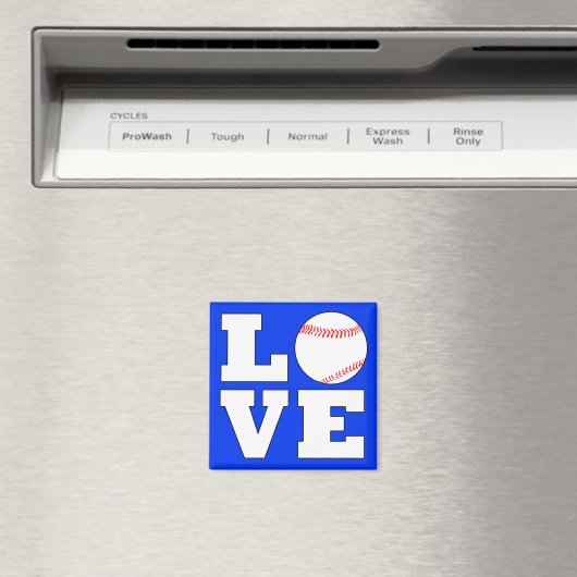 LIEBE Baseball-Spieler oder Coach-Sportteam Magnet (In Situ (Geschirrspüler))