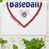 Liebe Baseball - Sporttuch (personalisieren) Geschirrtuch (Gefaltet)