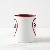 Liebe Baseball Tasse (Zentrum)