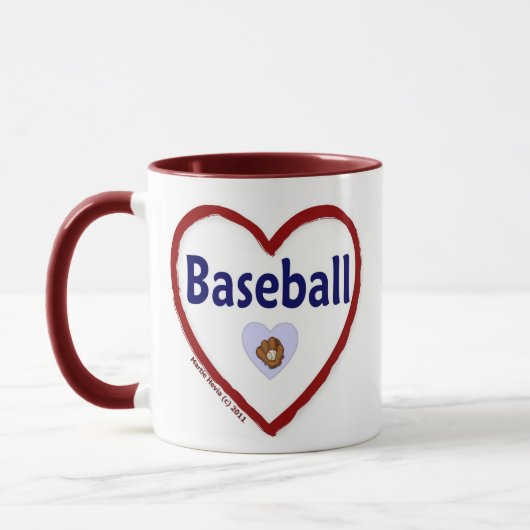 Liebe Baseball Tasse (Links)
