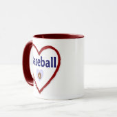 Liebe Baseball Tasse (Vorderseite Links)